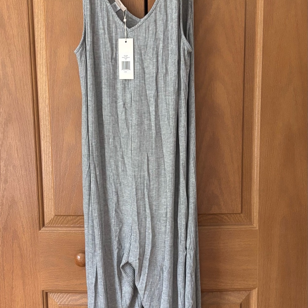 Eberjey Elon Bound V Jumpsuit - Gray - XL -NWT